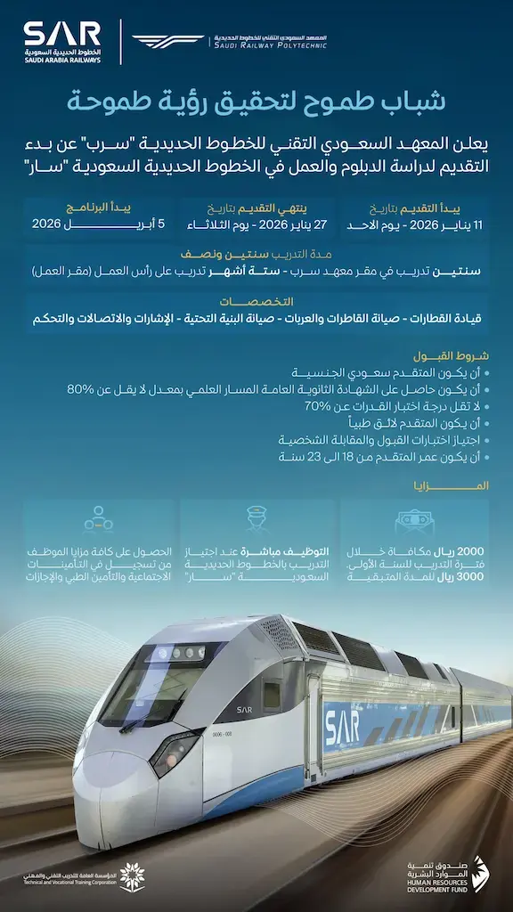 معهد سرب يعلن بدء التقديم في برنامج الدبلوم المنتهي بالتوظيف في شركة سار لعام 2026